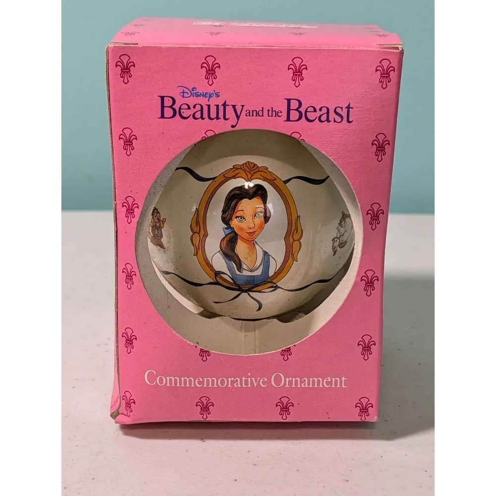 Disney Beauy And The Beast Commemrative Schmid Ornament 1991 Vintage